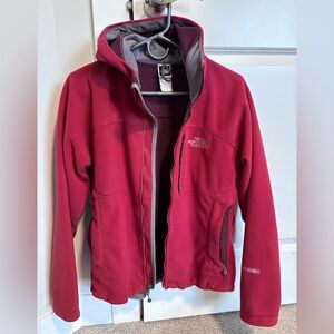 The North Face Windwall Cherry Red Fleece Jacket size medium